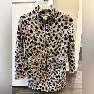 Anthropologie Animal-Print Sweater Jacket